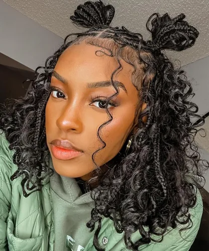 Extensiones de cabello sintético de trenzas de ganchillo Goddess de 10 pulgadas para mujeres negras, 8 paquetes, 3 unidades, con rizos y rizos (12
