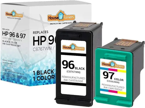 Houseoftoners Cartucho de tinta remanufacturado para HP 96 C8767WN y HP 97 C9363WN, repuesto de alto rendimiento para Photosmart 2610 2710 8150
