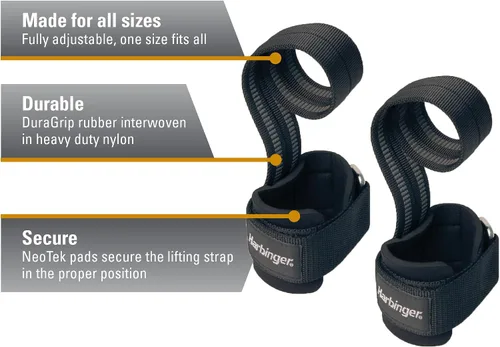 Miniatura 2 de Par de correas Harbinger de sujeción para hacer levantamientos con DuraGrip