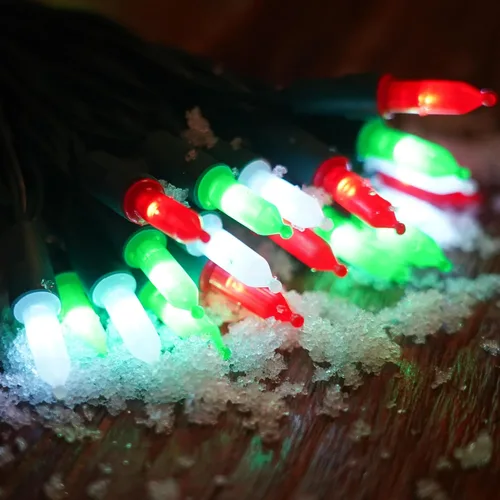 Miniatura 3 de RECESKY Paquete de 2 Luces de Cadena de Navidad con Temporizador Incorporado - Total 100 LED 36 pies Luces de Cadena de Hadas a Batería - Mini Rojo