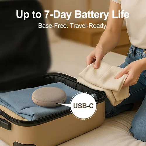 Miniatura 6 de REACHER Reloj despertador vibratorio de viaje para adultos con sueño pesado, reloj despertador digital doble, compacto debajo de la almohada