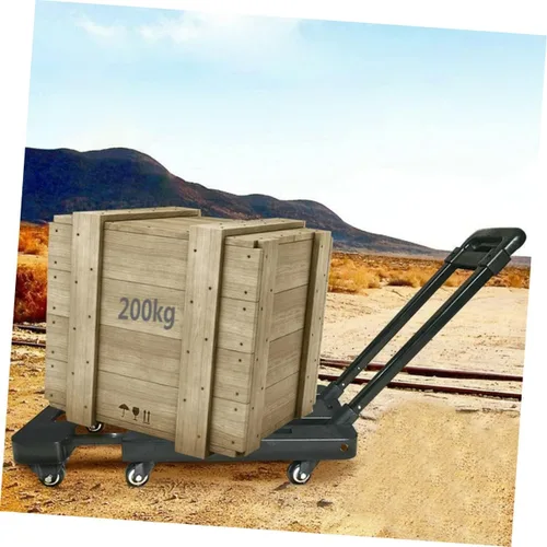 Miniatura 5 de DECHOUS Carro plegable de la compra con ruedas, carrito de jardín plegable de la oficina, carrito plegable al aire libre, herramienta de carro