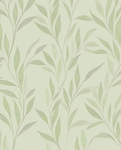 Miniatura 19 de Papel tapiz de hojas para despegar y pegar, papel de contacto con hojas de plantas verde oliva/beige, papel de pared botánico vintage, autoadhesivo