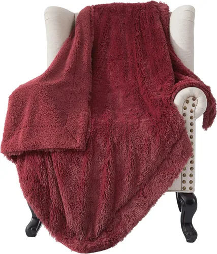 Miniatura 48 de Bedsure GentleSoft Manta de Tiro de Piel Sintética Esponjosa y Suave para Sofá, Forro Polar Sherpa Suave Regalos Acogedores para Mujeres, Manta