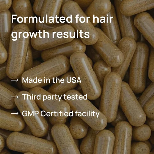 Miniatura 8 de Lunos Grow Hair Growth Supplements - Vitaminas para el cabello de 17 ingredientes para mujeres y hombres con biotina, palma enana americana