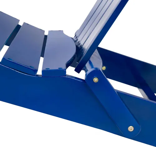 Miniatura 9 de Silla Adirondack plegable, sillas Adirondack azul para exteriores con textura de madera, sillas de madera de acacia, para todo tipo de clima