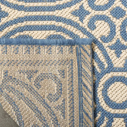 Miniatura 10 de SAFAVIEH Alfombra lavable para exteriores Linden Collection - 4 x 6 pies, aguamarina y crema, no desprende pelusa y fácil de limpiar, ideal