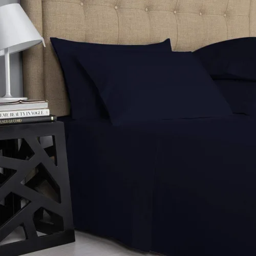 Miniatura 7 de TREND BEDDING MART - Juego de sábanas de 415 hilos - 100% algodón Pima peruano -Juego de sábanas de 4 piezas, sólido para colchones de 16 pulgadas