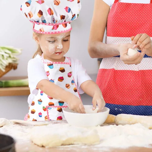Miniatura 2 de HmiL-U Juego de chef para niños, 13 piezas, juegos de cocina y horneado para niños, incluye delantal, sombrero, utensilios, guante de cocina