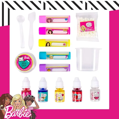 Miniatura 2 de Kit de bálsamo labial Horizon Group USA Barbie Haz tu propio bálsamo labial en capas, DIY 5 bálsamos labial personalizados mezclando sabores como