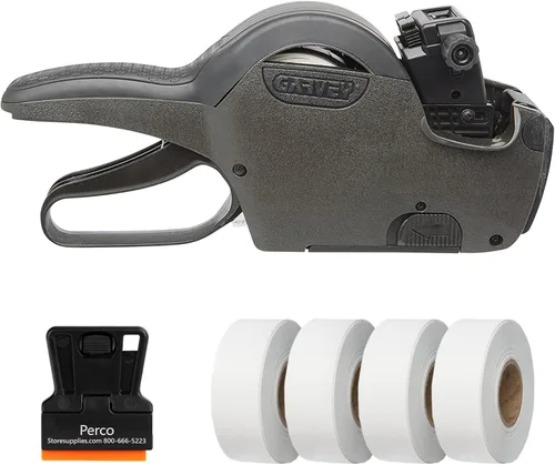 Garvey 22-6 Kit de pistola de marcado de precios de una línea: incluye pistola de precios, 5,000 etiquetas de precios blancas y tinta precargada