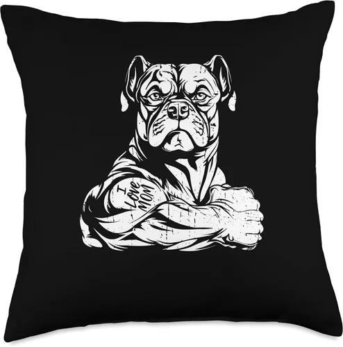 Miniatura 4 de American Bully Biceps Tattoo Pet - Almohada de perro con texto en inglés "I Love Mom