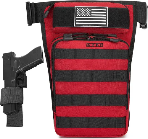 Miniatura 7 de Bolsa táctica de motocicleta para muslo, pierna caída, con funda para pistola de fuego para armas de fuego, para hombres, caza, campo de tiro, 3