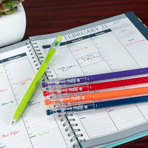 Miniatura 5 de Pilot Frixion ColorSticks - Bolígrafos de tinta de gel que se puede borrar, de punta fina, 1/32 de pulgada, paquete de 5, 2 negros, 2 azules y 1