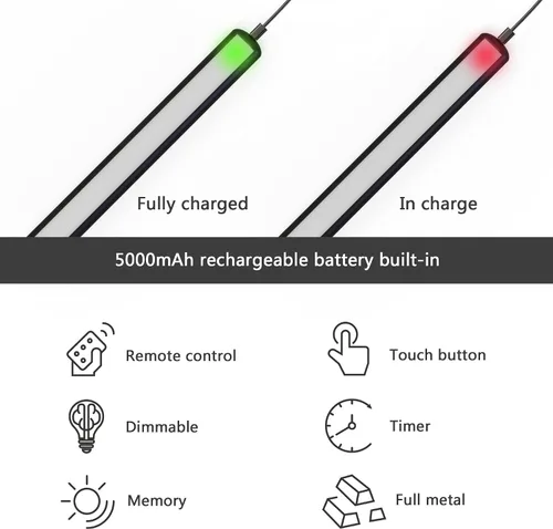 Miniatura 4 de Luz de imagen inalámbrica recargable con control remoto, luz artística para pintar, lámpara de visualización regulable temporizador apagado