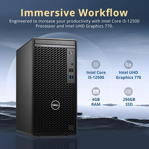 Miniatura 2 de Dell OptiPlex 3000 - Escritorio de negocios en torre de tamaño completo, procesador Intel i5-12500, memoria RAM DDR4 de 4 GB, SSD PCIe de 256 GB
