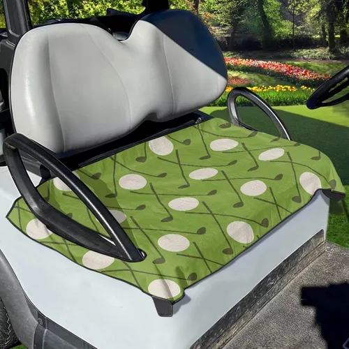 Miniatura 7 de Suobstales Fundas de Asiento para Carrito de Golf/Toalla de Asiento, Almohadillas de Asiento Transpirables para Carrito de Golf, Manta para Club