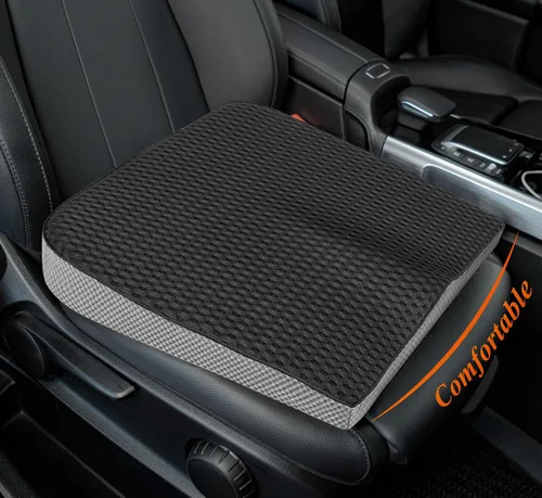 Miniatura 17 de kingphenix Cojín de asiento de automóvil – Almohadilla de espuma viscoelástica para comodidad de conducción – Aumenta la altura y alivia el coxis