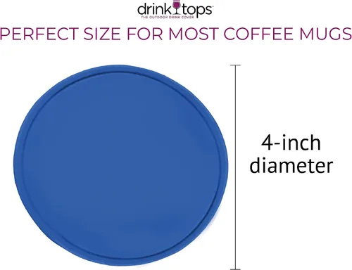 Miniatura 5 de Drink Tops Tap and Seal Fundas de café y té, succiona suavemente las tazas para mantener las bebidas más calientes durante más tiempo y reducir