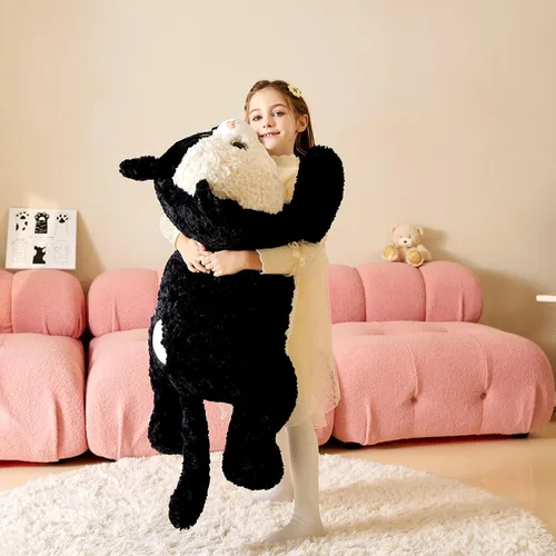 Miniatura 7 de Animal de peluche gigante de gato de felpa suave, juguete grande de 30" de tamaño jumbo, lindo, grande, enorme, esponjoso, gordo, para regalos