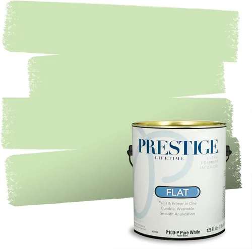 Miniatura 48 de PRESTIGE Pintura exterior e imprimación en uno, aloe, plano, 1 galón