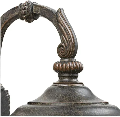 Miniatura 3 de John Timberland Bellagio Lámpara de Carruaje Europea para Exteriores Metal Bronce 16 1/2" Vidrio Martillado Aplique de Pared para Exterior Casa