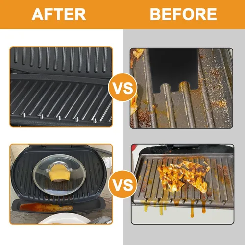 Miniatura 4 de Bandeja de goteo para parrilla y herramienta raspadora de sartén para accesorios de parrilla George Foreman, raspador de plástico para bandeja