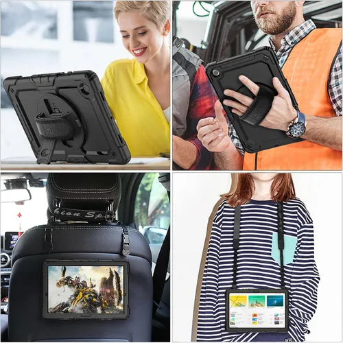 Miniatura 3 de SEYMAC stock Funda para Samsung Galaxy Tab A8 de 10.5 pulgadas, funda de protección contra caídas de cuerpo completo con protector de pantalla