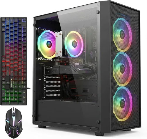 Miniatura 10 de STGAubron Computadora de escritorio para videojuegos, Radeon RX 560 4G GDDR5, Intel Core i5 hasta 3.6G, 16G RAM, 512G SSD, WiFi 6, BT 5.0