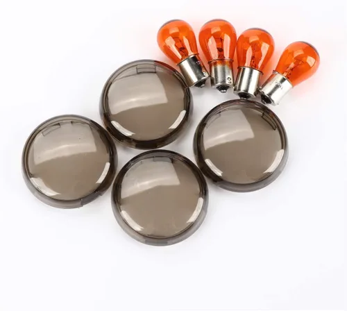 Miniatura 11 de ZYTC Kit de lente de señal de giro para motocicleta, lente ahumada, para Harley-Davidson Touring Softail Dyna Sportsters 2002-2013 Ahumado