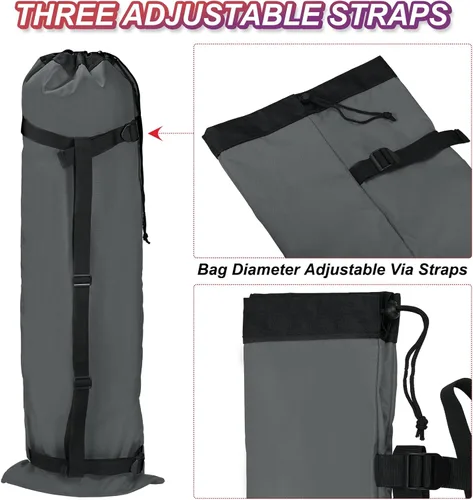 Miniatura 5 de PATIKIL Bolsa de repuesto para silla de campamento de 47 pulgadas, bolsa plegable para silla de campamento 900D, bolsa de transporte Oxford de boca