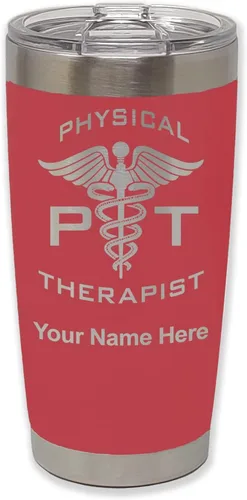 Miniatura 21 de LaserGram PT Physical Therapeut, vaso aislado al vacío de 20 onzas, grabado personalizado incluido (negro)