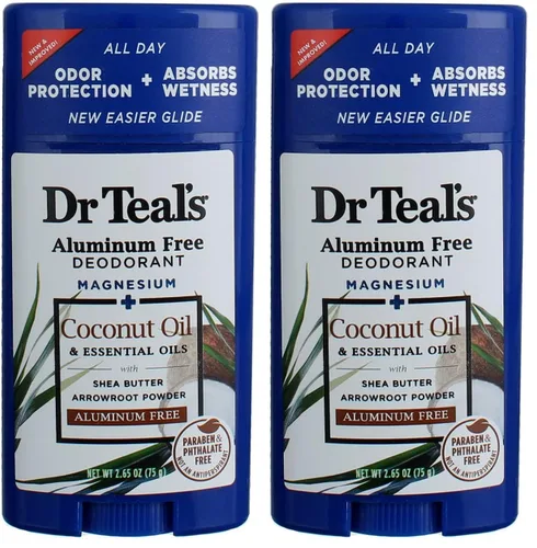Miniatura 8 de Dr Teal's Desodorante sin aluminio, aceite de coco, sin parabenos ni ftalatos, 2.65 oz