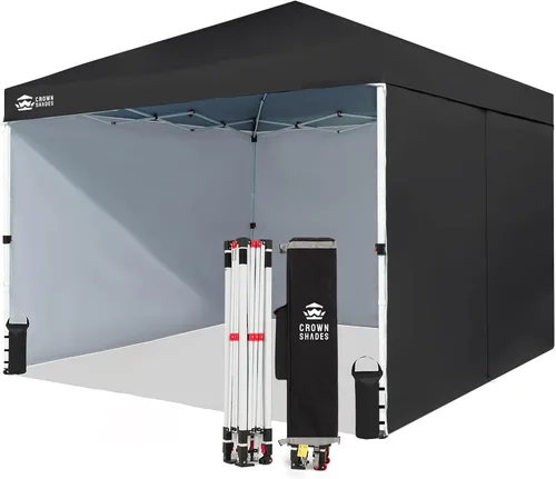 Miniatura 18 de CROWN SHADES Carpa Toldo Desplegable, Carpa Toldo Comercial 8x8 con 4 Paredes Laterales, Ruedas de 4", 4 Pesos Mejorados, Centerlock Patentado, Tela