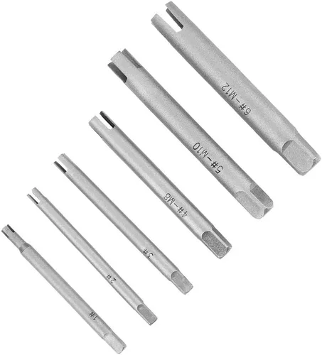 Miniatura 8 de Fafeicy Removedor de tornillos pelados, juego de extractor de grifos, removedor de grifos de cabeza rota de acero de alta velocidad, juego