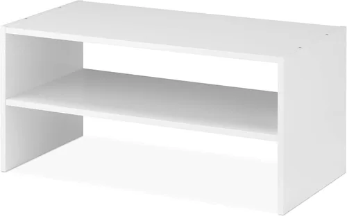Miniatura 8 de Whitmor - Estante para zapatos apilable de madera con 2 estantes, nogal, 61 centímetros, paquete de 2