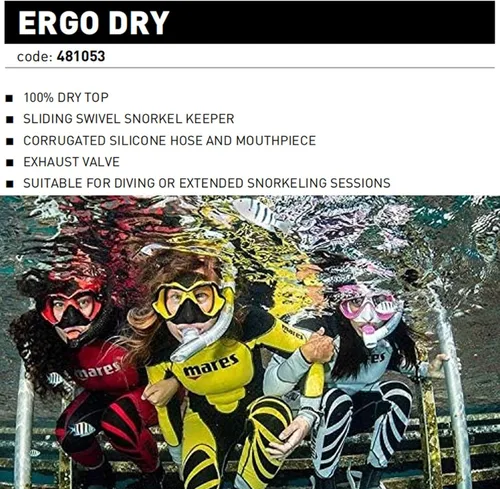 Miniatura 2 de Mares Italian Design Premium Collection Ergo Dry Snorkel Negro