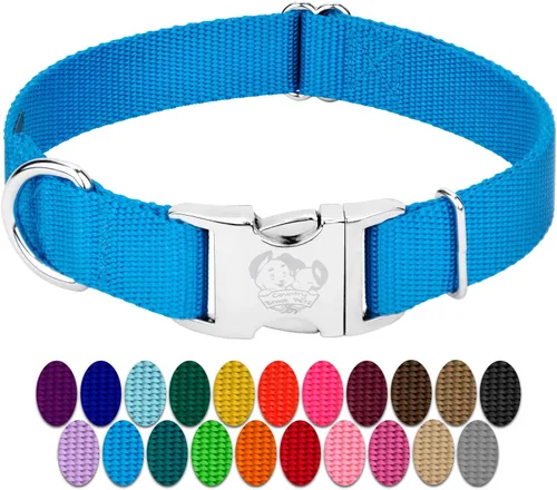 Miniatura 13 de Country Brook Petz – Collar de nailon premium para perro con hebilla de metal – Vibrante selección de 25 colores, Azul Océano