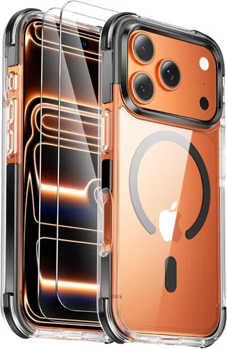 Miniatura 7 de Funda para iPhone Air [compatible con MagSafe] [2 protectores de pantalla] [prueba de caídas de grado militar] Funda magnética resistente