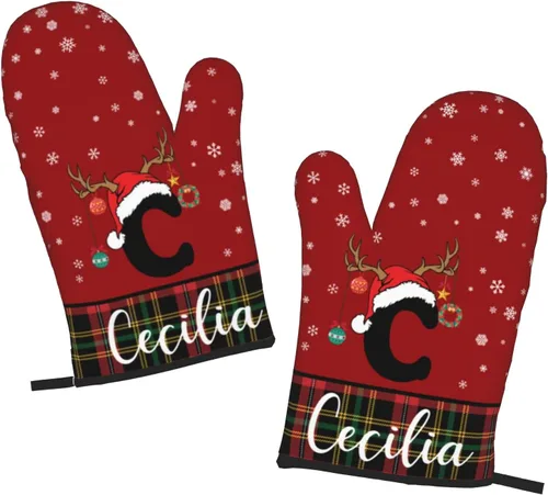 Miniatura 36 de Manoplas de horno personalizadas para Navidad, juego de guantes de horno personalizados y soportes para ollas con foto, divertidos regalos