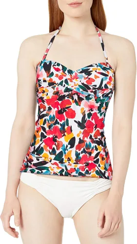 Miniatura 3 de Anne Cole Sunset Floral Twist Front Bandeaukini Swim Top