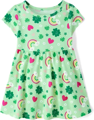 Miniatura 19 de The Children's Place, Vestido de moda de manga corta para niñas y niñas pequeñas