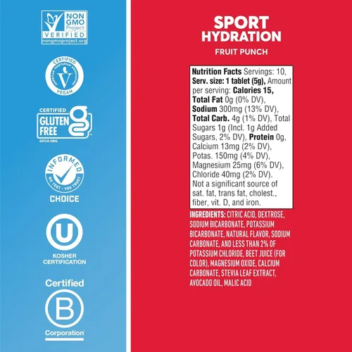 Miniatura 2 de Nuun Hydration Drink Tab - Active - Fruit Punch - 10 Tabletas - Caja de 6