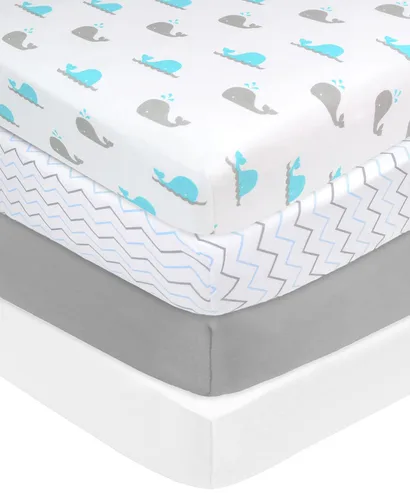 Miniatura 24 de American Baby Company Paquete de 3 sábanas bajeras para cuna 100% algodón natural de 52 x 28 pulgadas, suaves, transpirables, hipoalergénicas