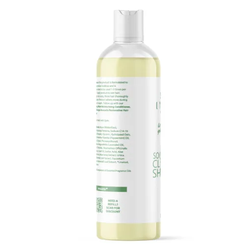 Miniatura 2 de INAHSI Champú aclarante calmante de menta Productos para el cabello naturalmente rizado, hombres, mujeres y niños Fabricado en los Estados