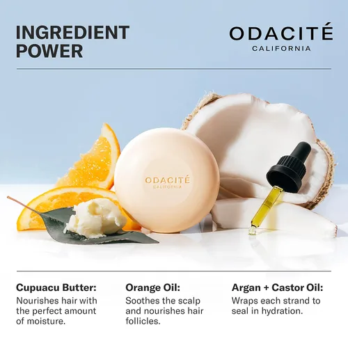 Miniatura 3 de Odacité Shampoo Bar – Champú sólido sin sulfato de argán y coco para todo tipo de cabello, cabello rizado y teñido – Hidratante, sin plástico