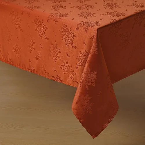 Miniatura 19 de Romanstile Mantel rectangular de jacquard, resistente al agua, elegante, con patrón floral de rosa damasco, mantel decorativo de poliéster lavable