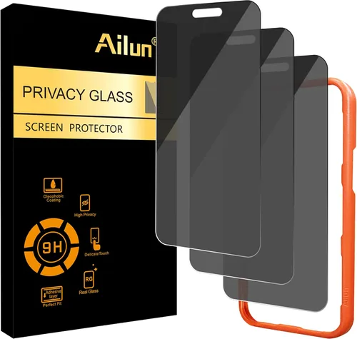 Miniatura 13 de Ailun Protector de pantalla de privacidad para iPhone 16e / iPhone 14 / iPhone 13 / iPhone 13 Pro [6.1 pulgadas] paquete de 2 fundas de vidrio
