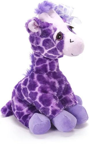The Petting Zoo Peluche de jirafa morada, animales del zoológico de Lash'z, juguete de peluche de jirafa de 12 pulgadas