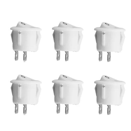 Miniatura 8 de 6 unids negro interruptor de encendido / apagado con pestillo redondo interruptor de palanca SPST 6A/250v 10A/125v para barco coche, etc